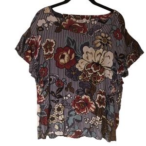 Masai Copenhagen Tunic.  Large.  Ruffled short sleeves.